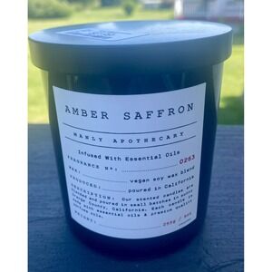 Leoben Co Amber & Saffron Vegan Soy Wax Candle 9oz  BRAND NEW